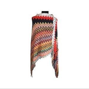 Knit poncho